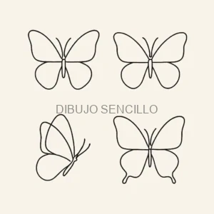 Dibujos de mariposas en estilo de línea continua sobre fondo claro — una opción perfecta para ideas de dibujos aesthetic suaves.