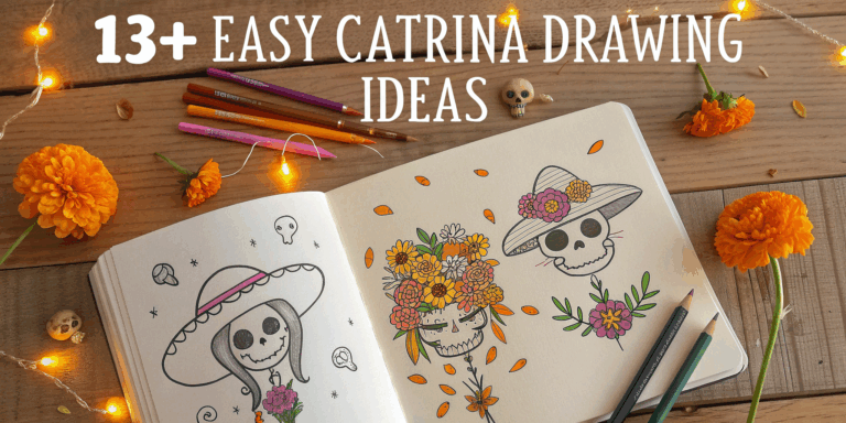 13+ Ideas Fáciles de Dibujos de Catrinas