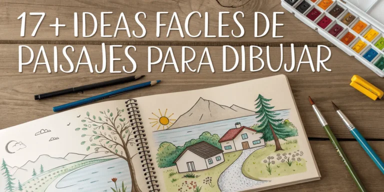 17+ Ideas Fáciles de Paisajes para Dibujar