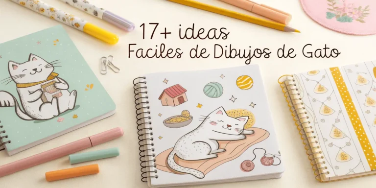 17+ Ideas Fáciles de Dibujos de Gato