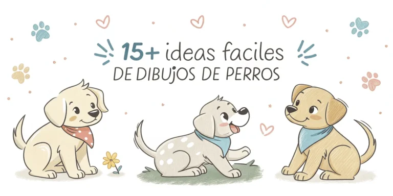 15+ Ideas Fáciles de Dibujos de Perros