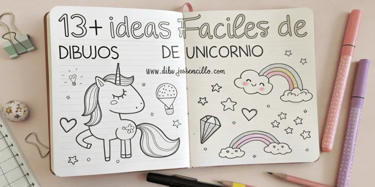 13+ Ideas Fáciles de Dibujos de Unicornio