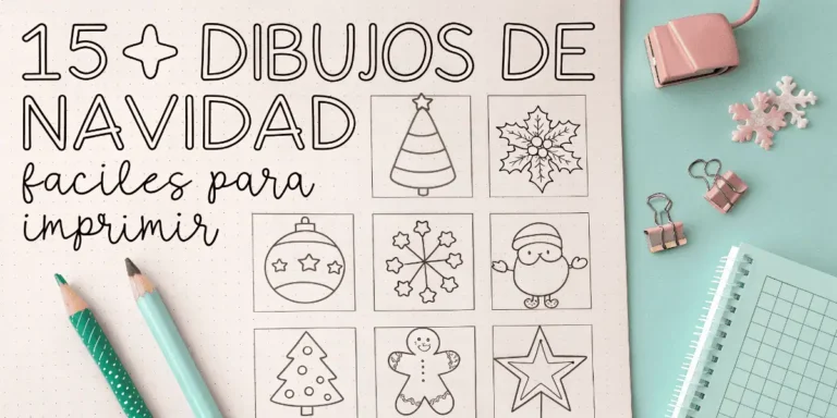 15+ Ideas Fáciles de Dibujos de Navidad para Imprimir