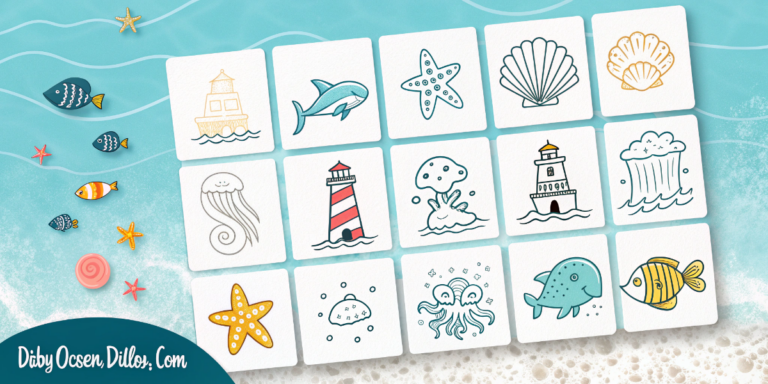 12+ Ideas Fáciles de Dibujos del Mar