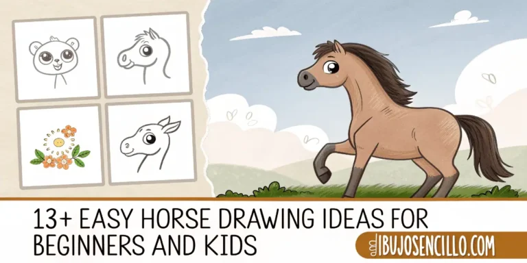 13+ Ideas Fáciles de Dibujos de Caballos