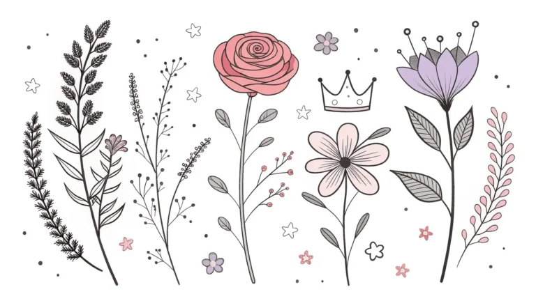 12+ Ideas Fáciles de Dibujos Aesthetic de Flores