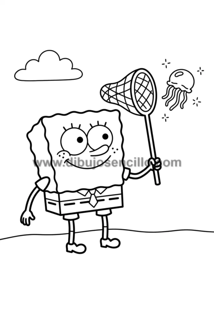 13. Bob Esponja con Red Cazando Medusas