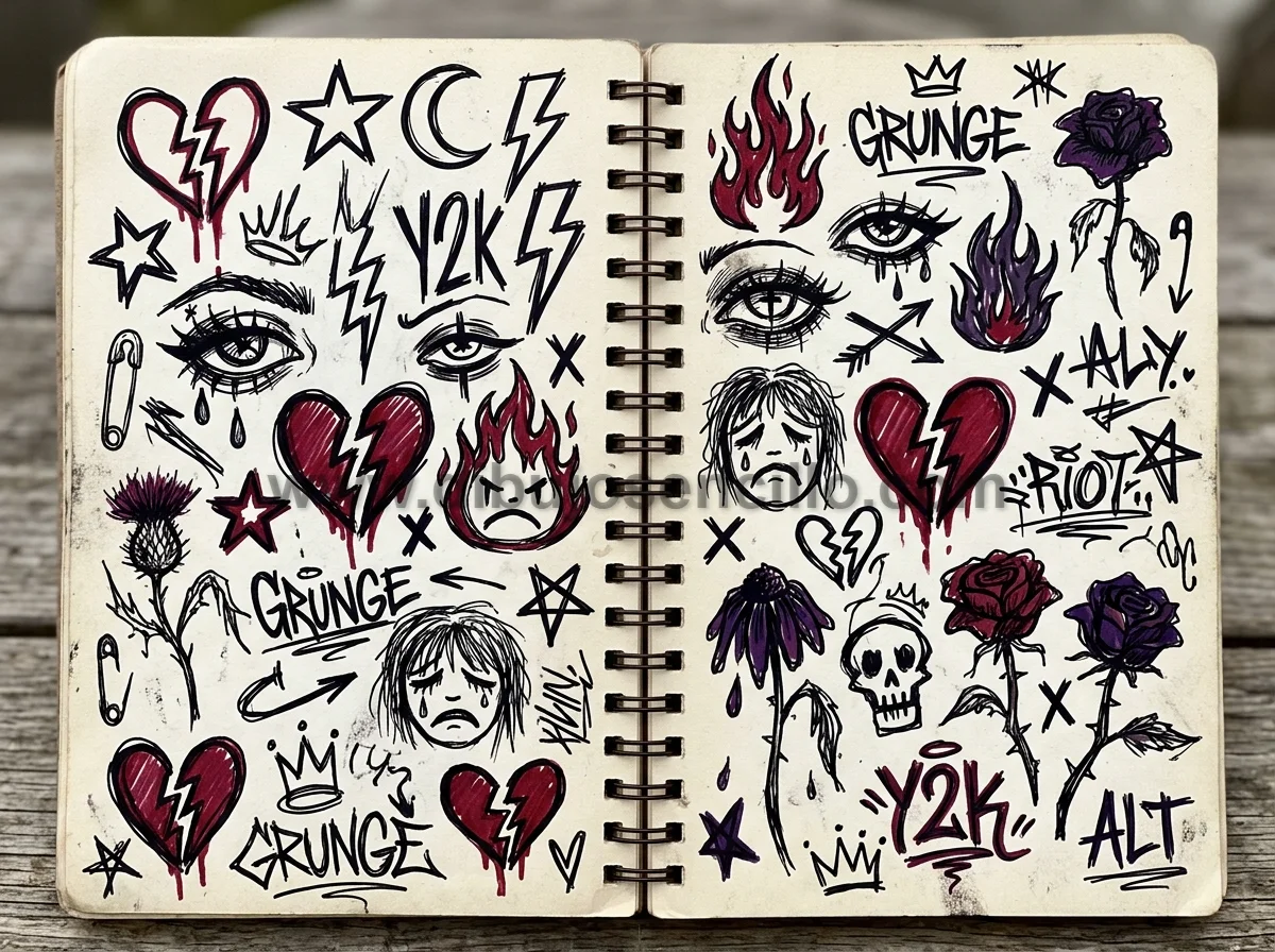 13+ Ideas Fáciles de Dibujos Grunge